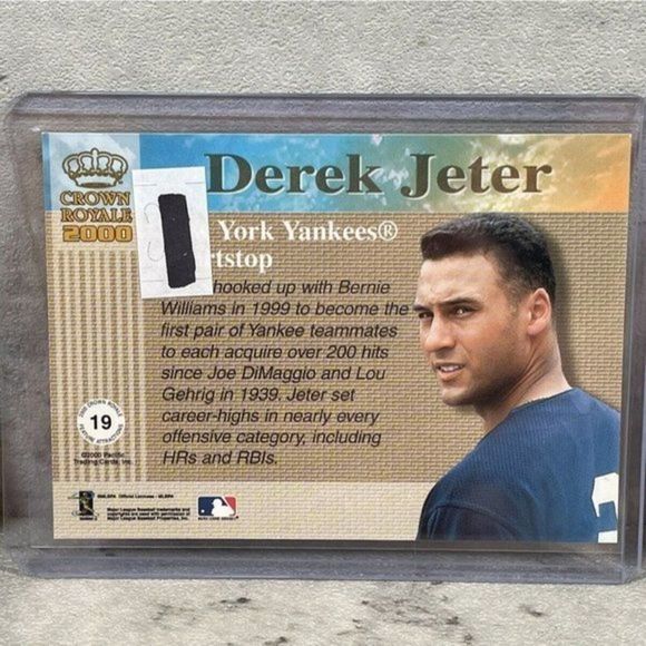 Derek Jeter NY Yankees HOF 2000 Upper Deck Black Diamond Card #40 Crown‎ Royale - Picture 6 of 7